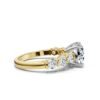 Engagement ring with a slim 2 mm band