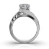 Elegant oval ring design with 2ct centre stone look
