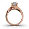 Classic engagement ring with slim band and oval shape