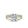 925 Sterling Silver round diamond ring with a classic design