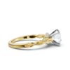 Elegant ring featuring a 2 carat round centre stone