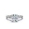 Refined diamond ring with a polished thick gold plating finish