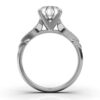 Elegant ring with 0.12 ct side stones and sparkle