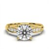 Classic round stone ring with prong-set brilliance