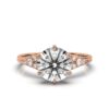 925 Sterling Silver ring with a round diamond-style centre stone