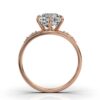 Gold-plated sterling silver ring with eight side stones