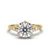 Elegant ring with a classic round centre stone design