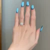 925 Sterling Silver 2.2 Carat Brilliant Cushion Cut Engagement Ring for Women
