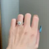 925 Sterling Silver 2.2 Carat Brilliant Cushion Cut Engagement Ring for Women - Image 2