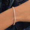 925 sterling silver tennis bracelet with prong-set round CZ stones