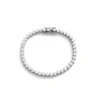 Tennis bracelet with 3-prong settings and round CZ stones