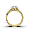Classic diamond engagement ring with a 2 carat round centre stone