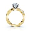 Sterling silver ring with a 2.7 mm band width and slim profile