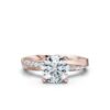 925 Sterling Silver engagement ring finished with thick gold plating