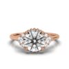 Solitaire engagement ring with a round 2 carat centre stone