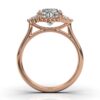 Solitaire engagement ring in 925 sterling silver with gold plating