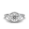 Slim band engagement ring with a refined solitaire design