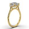 Diamond engagement ring with a clean solitaire profile