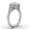 Gold-plated halo ring with 2 ct round centre stone