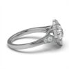 925 sterling silver ring with elegant halo stone arrangement