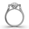 Engagement ring with 1.7 mm band and comfort fit