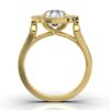 Classic halo engagement ring in 925 sterling silver