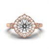 Prong-set ring featuring a super cut round centre stone