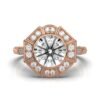 Gold-plated sterling silver ring with prong-set centre stone