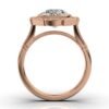 Sterling silver ring featuring 26 round side stones