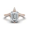 Sterling silver engagement ring with solitaire emerald stone