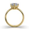 Classic solitaire engagement ring with refined side detailing