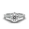 925 Sterling Silver solitaire diamond ring with a 2.3ct centre stone