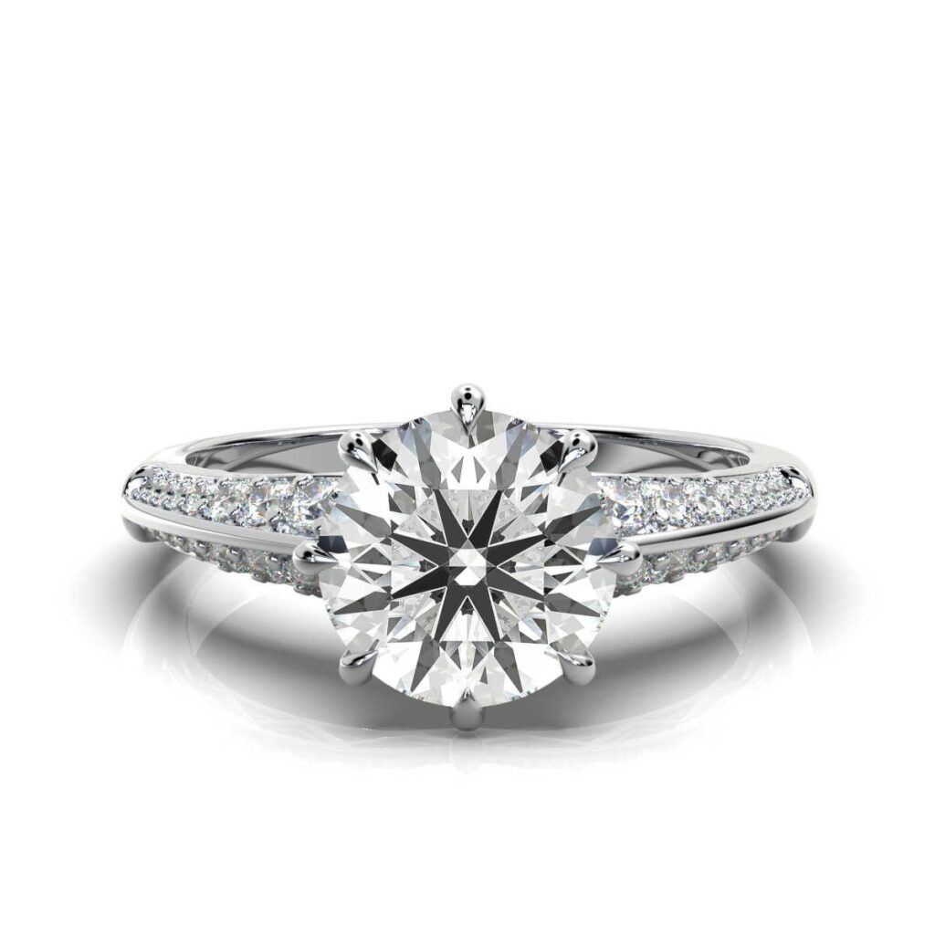 925 Sterling Silver 2.3ct Solitaire Diamond Ring