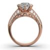 925 Sterling Silver ring with thick gold plating and solitaire style