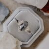 925 Sterling Silver 2.44 ct Long Oval Galaxy Diamond Ring - Image 2