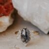 925 Sterling Silver 2.44 ct Long Oval Galaxy Diamond Ring - Image 5