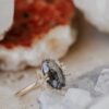 925 Sterling Silver 2.44 ct Long Oval Galaxy Diamond Ring - Image 7