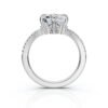925 Sterling Silver 2.4ct Emerald Cut Diamond Ring - Image 7