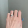 925 Sterling Silver 2.5 Carat Pear Shape Engagement Diamond Ring - Image 2