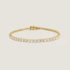 Classic tennis bracelet with continuous round stone design
