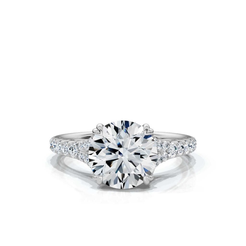 925 Sterling Silver 2.5Ct Diamond Engagement Ring