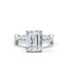 925 Sterling Silver 2.5ct Emerald Cut Diamond Ring