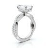 925 Sterling Silver 2.5ct Emerald Cut Diamond Ring - Image 5