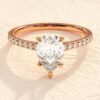 Engagement ring with 1.50 mm band and polished finish