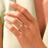 925 sterling silver engagement ring with thick gold plating