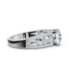 925 Sterling Silver ring with 60 side stones and pave setting
