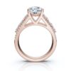 Pave ring with round and princess side stones for added shine