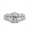 Elegant engagement ring with a refined sterling silver band