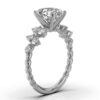 Sterling silver ring with a 2ct centre stone and 0.5ct sides