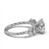 Classic solitaire ring with thick gold plating finish